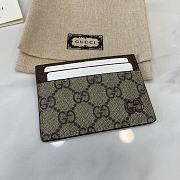 Gucci Card holder with GG Brown Leather Trim 10X7CM - 2