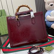 Gucci Diana Midium Tote Bag Burgundy 35*30*14cm - 6