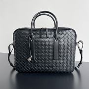 Bottega Veneta Getaway Large Briefcase Black 39x28.5x8cm - 1