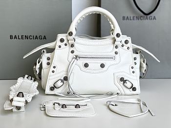 Balenciaga Neo Cagole Biker Bag White 33X20.8X13.5CM