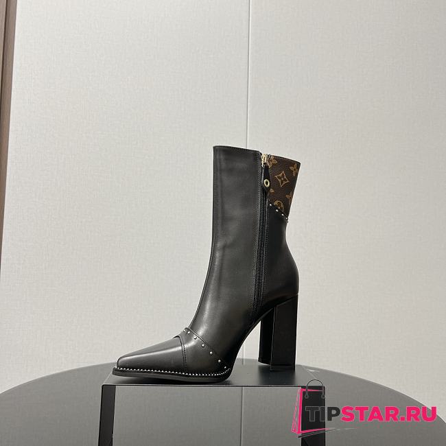 LV  Silhouette Ankle Black Boot  - 1