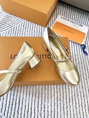 LV New Romy Series Ballet Flat Light Gold Shoes  - 6