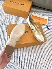 LV New Romy Series Ballet Flat Light Gold Shoes  - 4