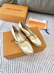 LV New Romy Series Ballet Flat Light Gold Shoes  - 3