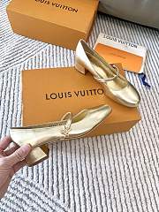 LV New Romy Series Ballet Flat Light Gold Shoes  - 2