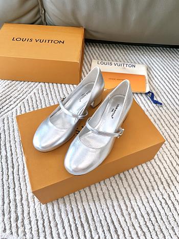 LV New Romy Series Ballet Flat Silver Shoes