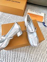 LV New Romy Series Ballet Flat Silver Shoes - 2