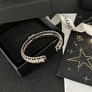 Chanel Swarovski Crystal Leather String Letter Bracelet - 6