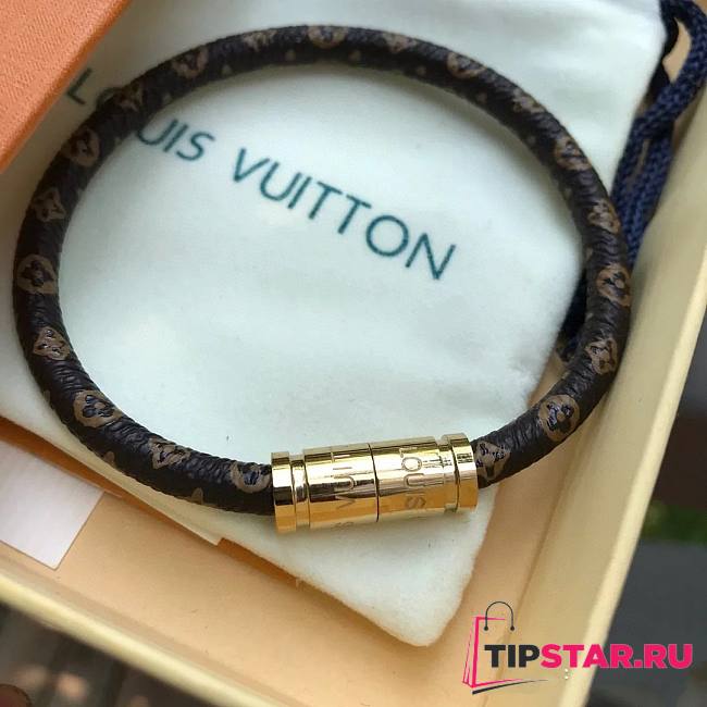 LV Imported Leather Bracelet - 1