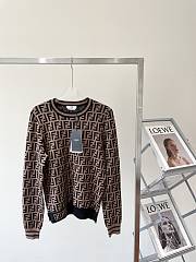 Fendi Logo knitted long sleeves Brown - 1