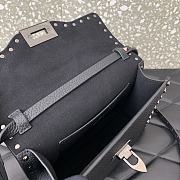 Valentino Garavani Rockstud Small Leather Crossbody Bag Black 22.5X15.5X6CM - 5