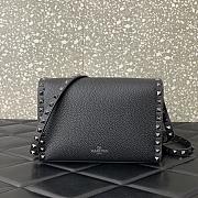 Valentino Garavani Rockstud Small Leather Crossbody Bag Black 22.5X15.5X6CM - 4