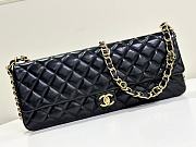 Chanel Baguette Bag Shoulder Strap Black 8.5x4x18cm - 1