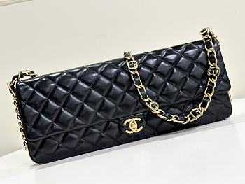 Chanel Baguette Bag Shoulder Strap Black 8.5x4x18cm