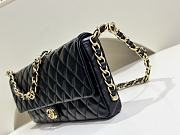 Chanel Baguette Bag Shoulder Strap Black 8.5x4x18cm - 6