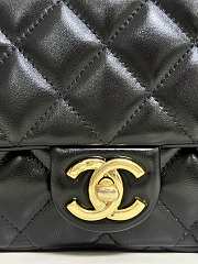 Chanel Baguette Bag Shoulder Strap Black 8.5x4x18cm - 3