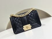 Chanel Leboy Grain Calfskin Classic Black Bag 20cm - 1