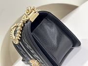 Chanel Leboy Grain Calfskin Classic Black Bag 20cm - 3