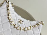 Chanel 24c Heart Hobo Underarm White Bag 20x18.5x4.5cm - 2