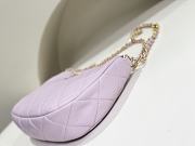 Chanel 24c Heart Hobo Underarm Light Purple Bag 20x18.5x4.5cm - 5