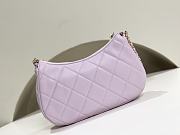 Chanel 24c Heart Hobo Underarm Light Purple Bag 20x18.5x4.5cm - 4