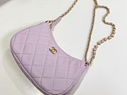 Chanel 24c Heart Hobo Underarm Light Purple Bag 20x18.5x4.5cm - 3