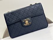 Chanel Vintage Classic Flap bag Lambskin Quilted Jumbo Black 21X8.5X8CM - 1