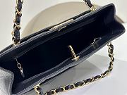 Chanel Vintage Large Gold Buckle Black Tote Bag 28x9x8.5cm - 5