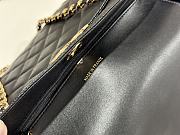 Chanel Vintage Large Gold Buckle Black Tote Bag 28x9x8.5cm - 2