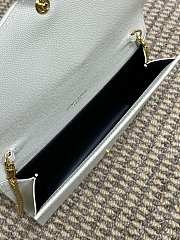 YSL Mini Envelope White Bag 19x12x4cm - 5