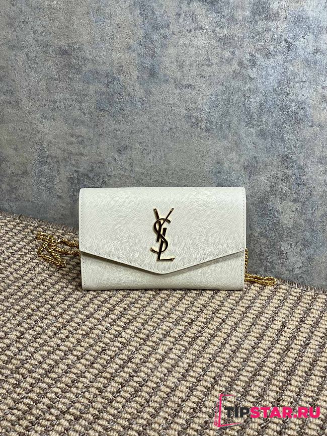 YSL Mini Envelope White Bag 19x12x4cm - 1