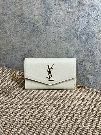 YSL Mini Envelope White Bag 19x12x4cm