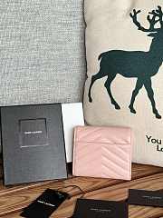 YSL Light Pinl Small Wallet 12.5X10X2.5cm - 5