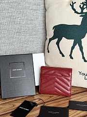 YSL Red Small Wallet 12.5X10X2.5cm - 5