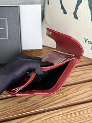 YSL Red Small Wallet 12.5X10X2.5cm - 4