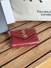 YSL Red Small Wallet 12.5X10X2.5cm - 3