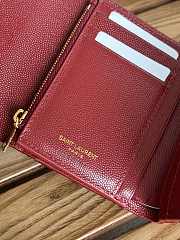 YSL Red Small Wallet 12.5X10X2.5cm - 2