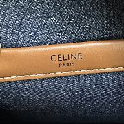 Celine Triomphe Boston Old Flower Denim Brown Handles 20×15.5×10.5CM - 3