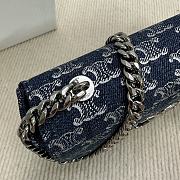 CELINE CLAUDE TRIOMPHE DENIM CHAIN ​​SHOULDER BAG 20.5 x 11.5 x 4 cm - 3