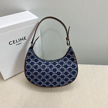 Celine AVA Underarm Bag New Color Denim Print 24.5x17x9 cm