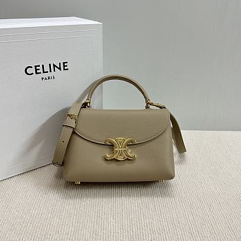 CELINE TEEN NINO BAG IN TRIOMPHE CANVAS BEIGE 20.5 X 13 X 8 CM