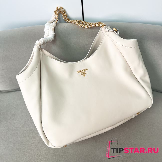 Prada Large Hobo Bag 1BA638 White 39x29x19cm - 1