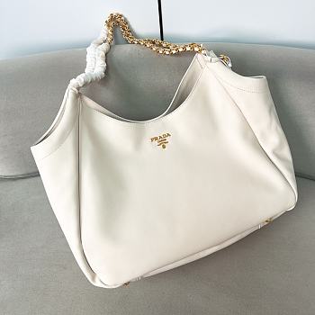 Prada Large Hobo Bag 1BA638 White 39x29x19cm