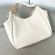 Prada Large Hobo Bag 1BA638 White 39x29x19cm - 5