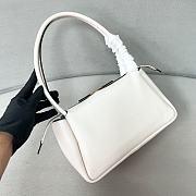 Prada SoftGrainhobo Underarm Bag 1Ba444 White 28x18x11cm - 4