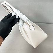 Prada SoftGrainhobo Underarm Bag 1Ba444 White 28x18x11cm - 3