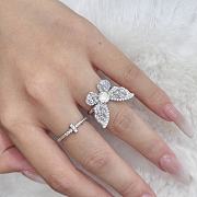 New luxury water jade horse eye phantom butterfly stunning diamond ring  - 5