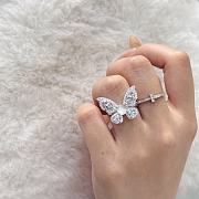 New luxury water jade horse eye phantom butterfly stunning diamond ring  - 4