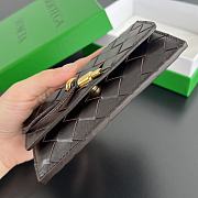 Bottega Veneta Amdiamo Zipper Card Holder Black Brown 14x8.5x2 cm - 6