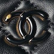 Chanel 24A Double C Enamel Buc Belt Black 27cm - 6